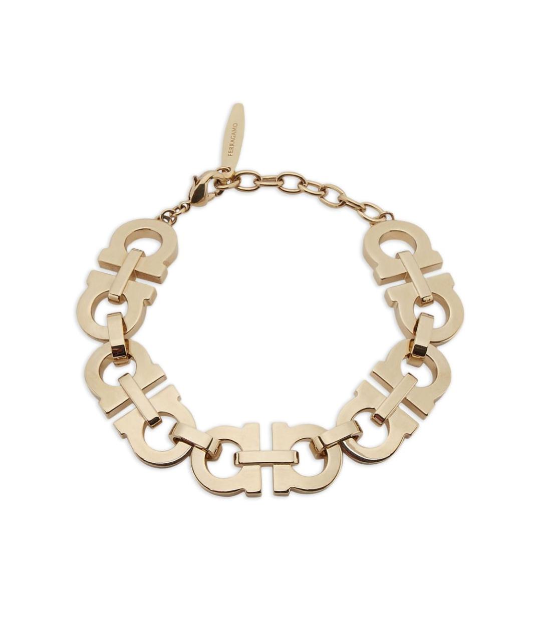 FERRAGAMO Золотой металлический браслет, фото 1