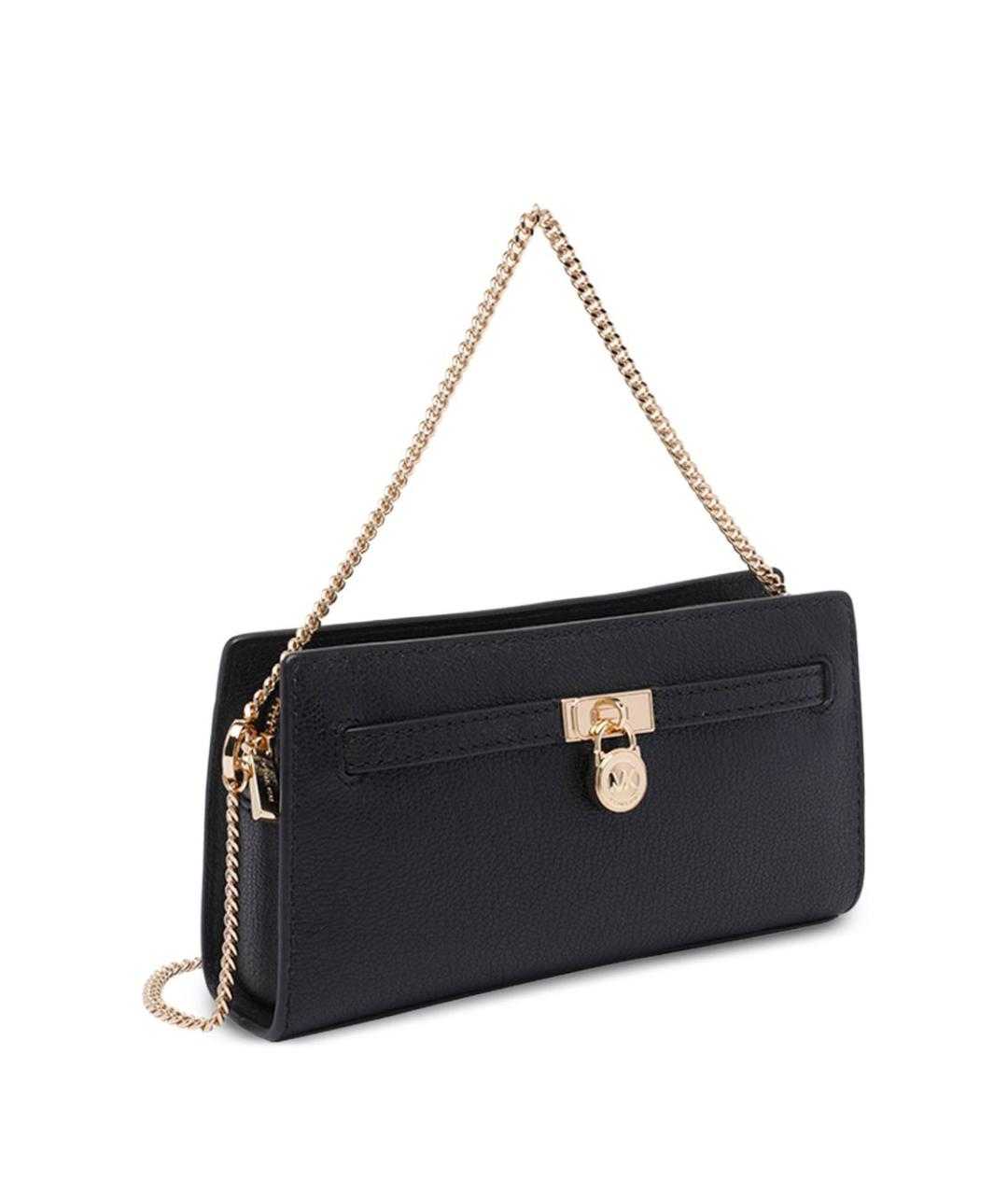 MICHAEL KORS Черная кожаная сумка через плечо, фото 2