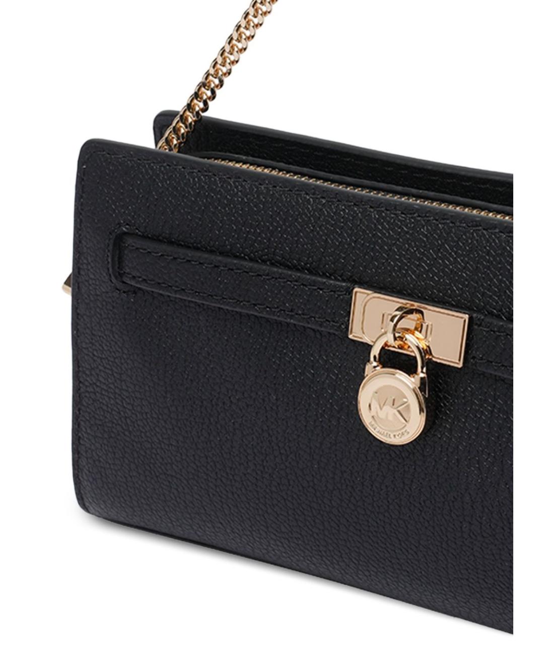 MICHAEL KORS Черная кожаная сумка через плечо, фото 3