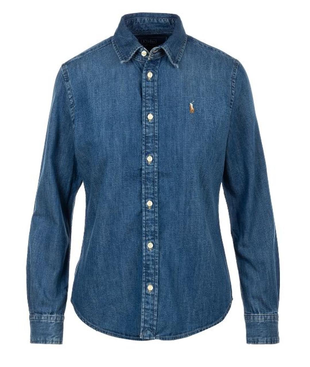 RALPH LAUREN Синяя деним рубашка, фото 1