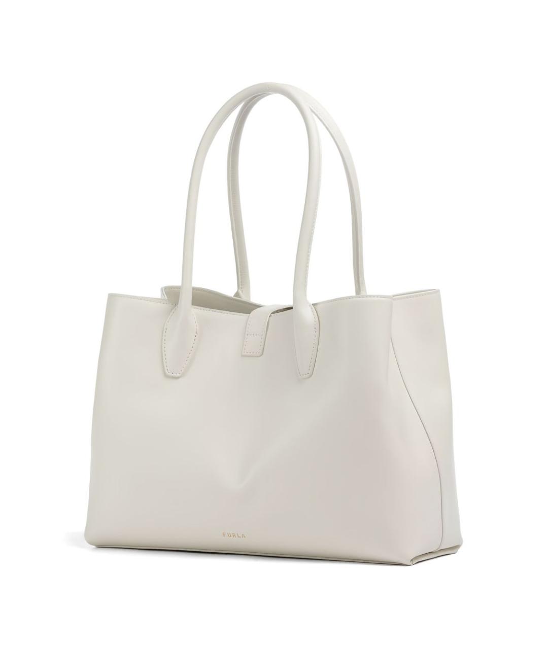FURLA Белая кожаная сумка тоут, фото 2