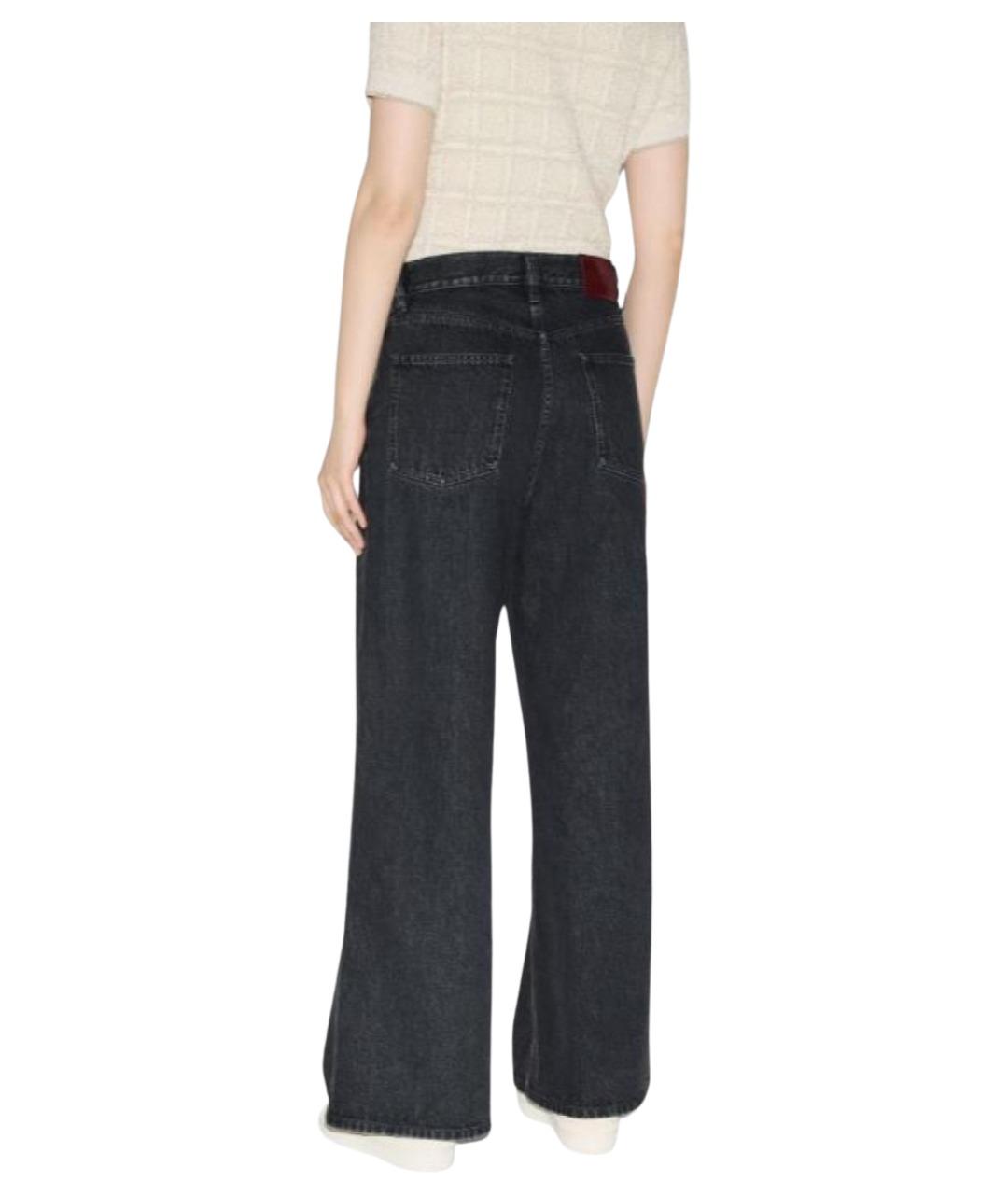 GUCCI Черные хлопковые прямые брюки, фото 2