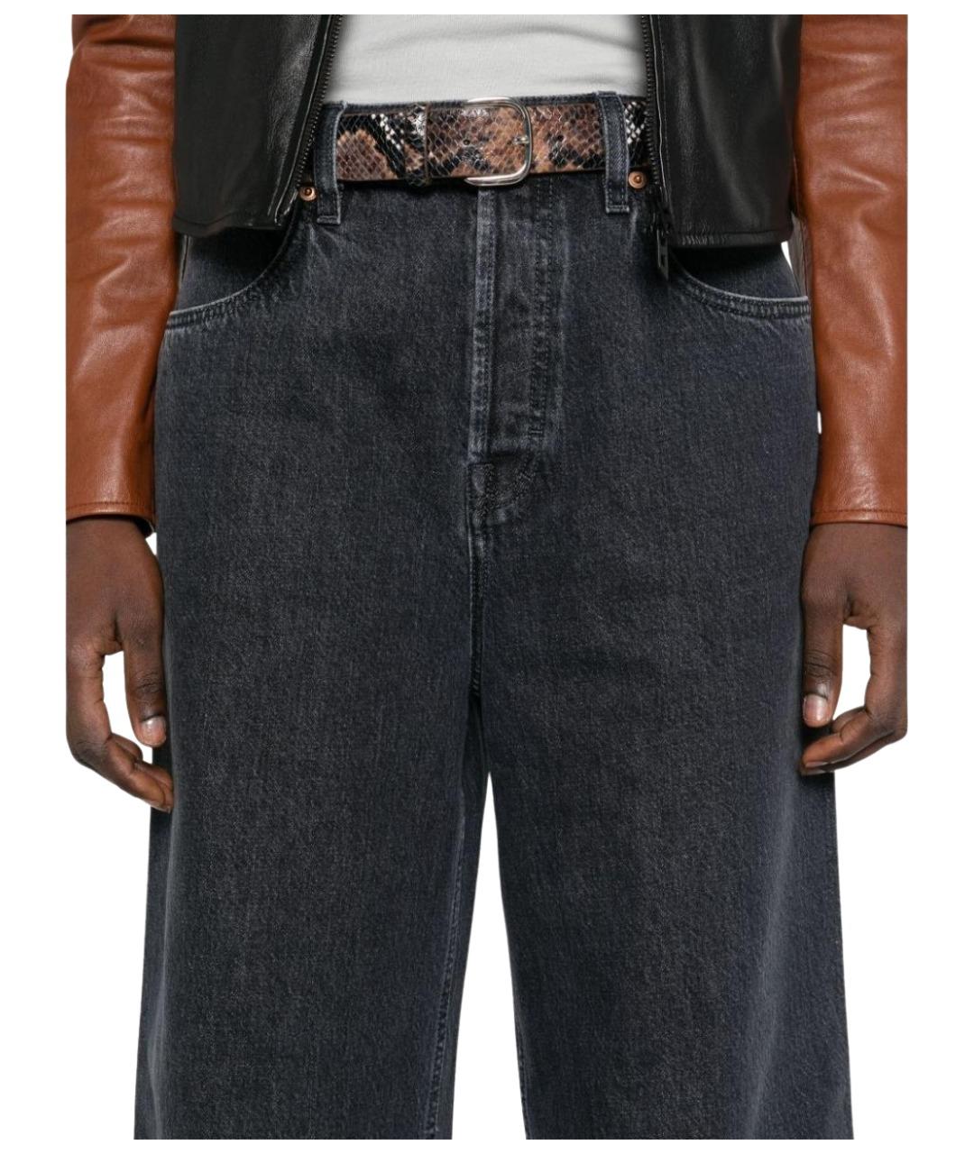 GUCCI Черные хлопковые прямые брюки, фото 6