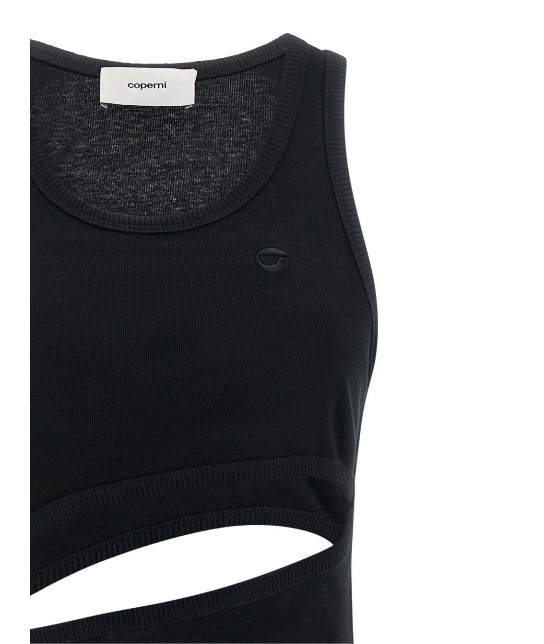 COPERNI Черное хлопковое коктейльное платье, фото 4