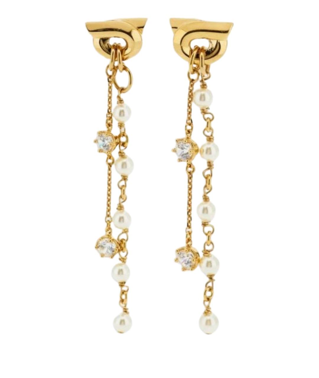 FERRAGAMO Золотые металлические серьги, фото 1