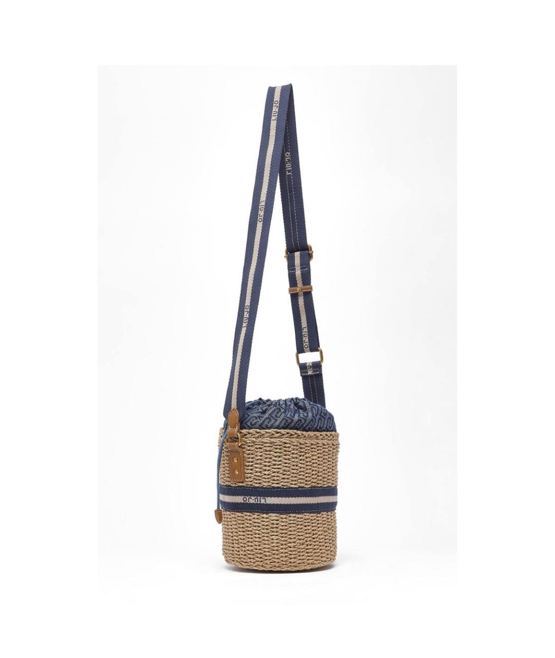 LIU JO Бежевая пелетеная сумка через плечо, фото 5