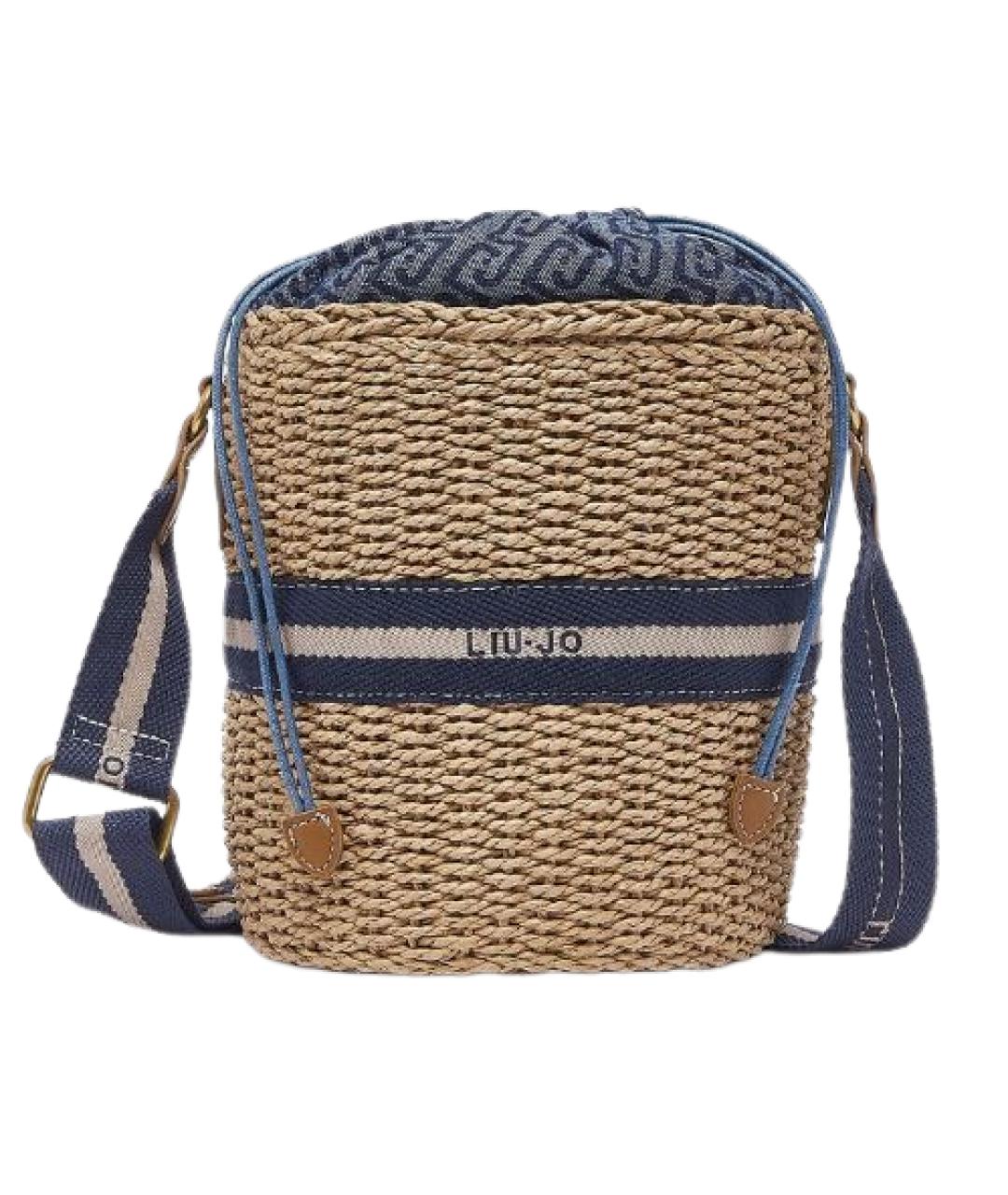 LIU JO Бежевая пелетеная сумка через плечо, фото 1