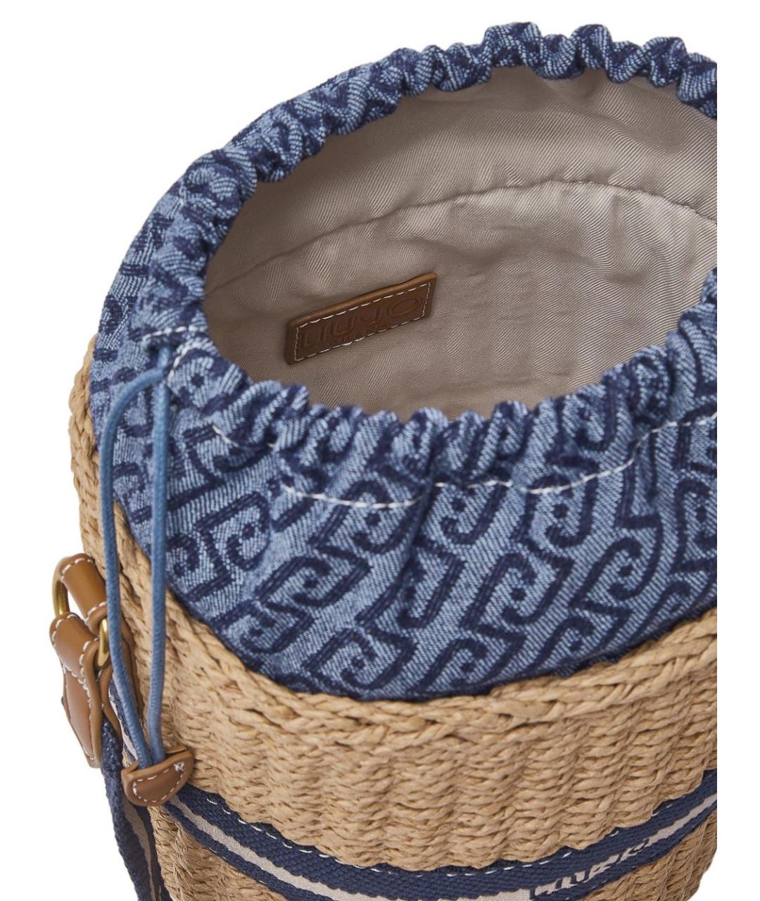 LIU JO Бежевая пелетеная сумка через плечо, фото 7