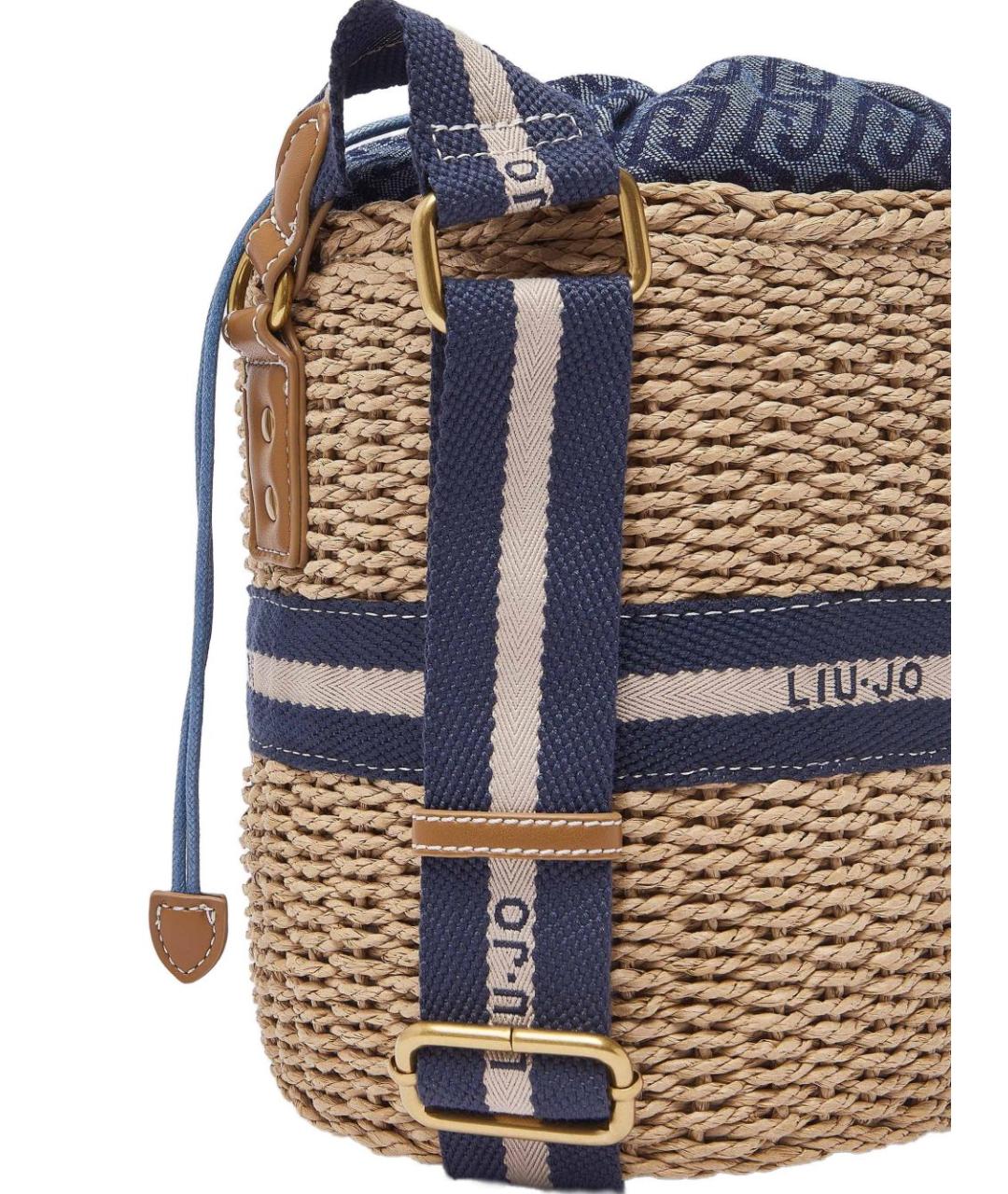 LIU JO Бежевая пелетеная сумка через плечо, фото 6