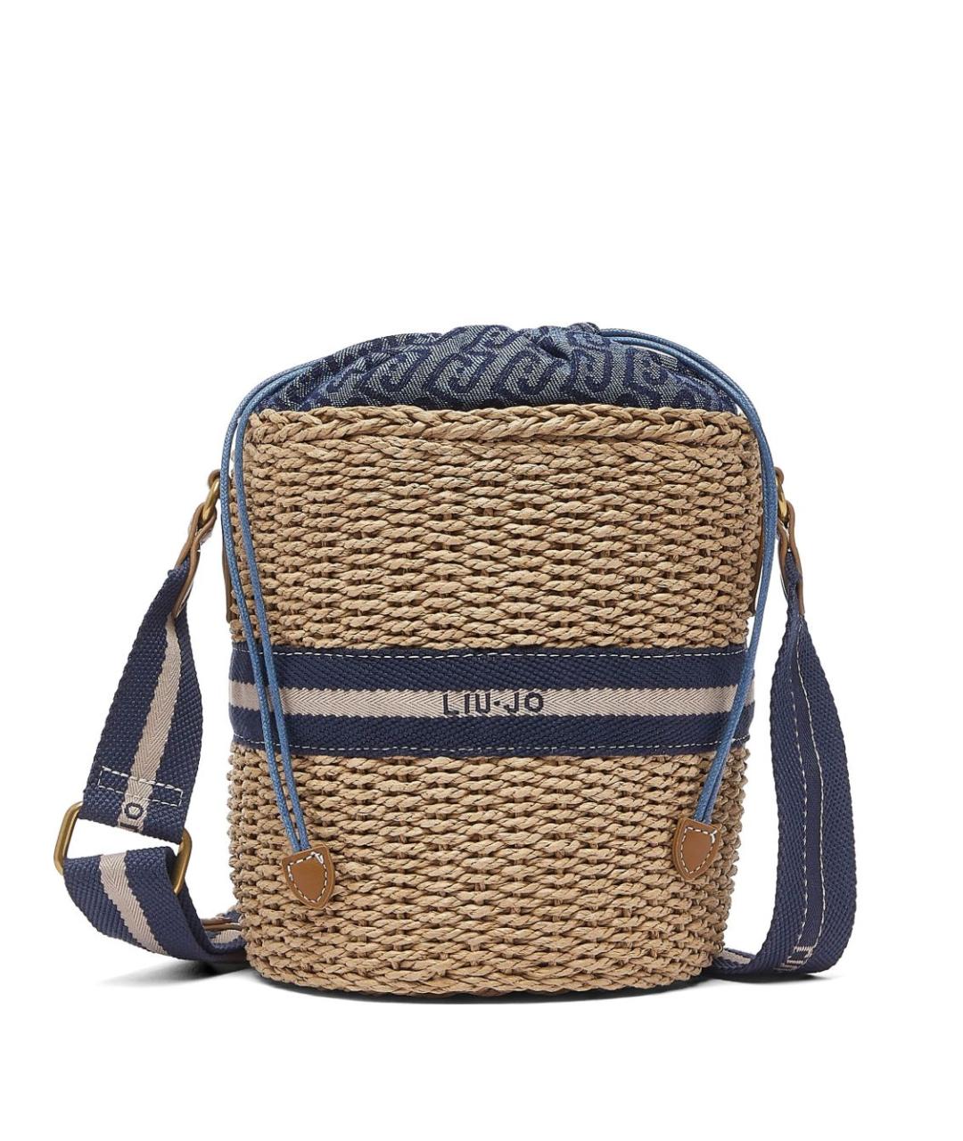 LIU JO Бежевая пелетеная сумка через плечо, фото 4