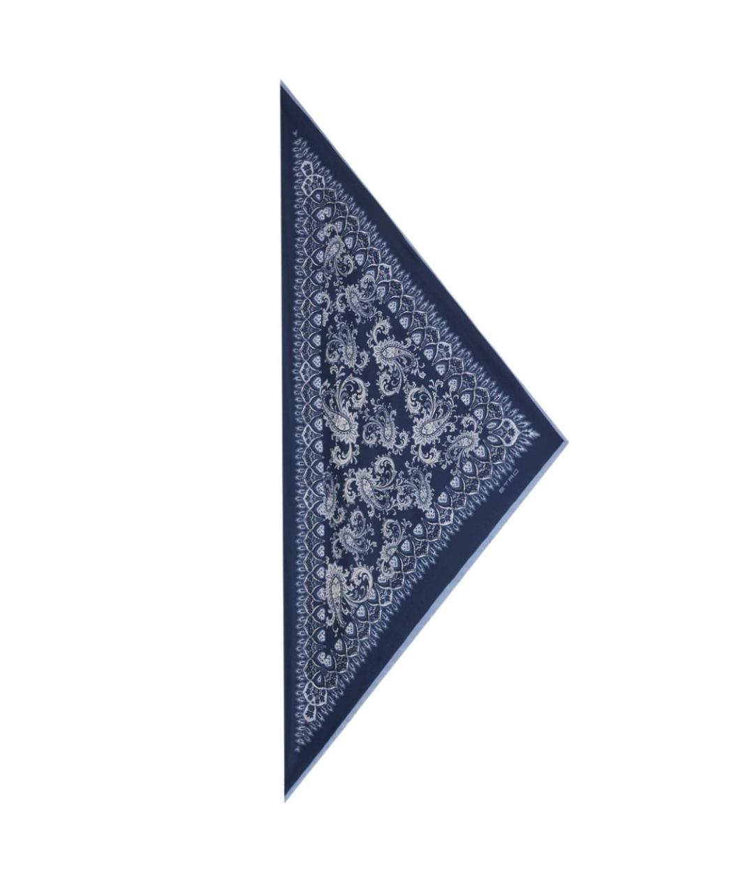 ETRO Синий шелковый платок, фото 3