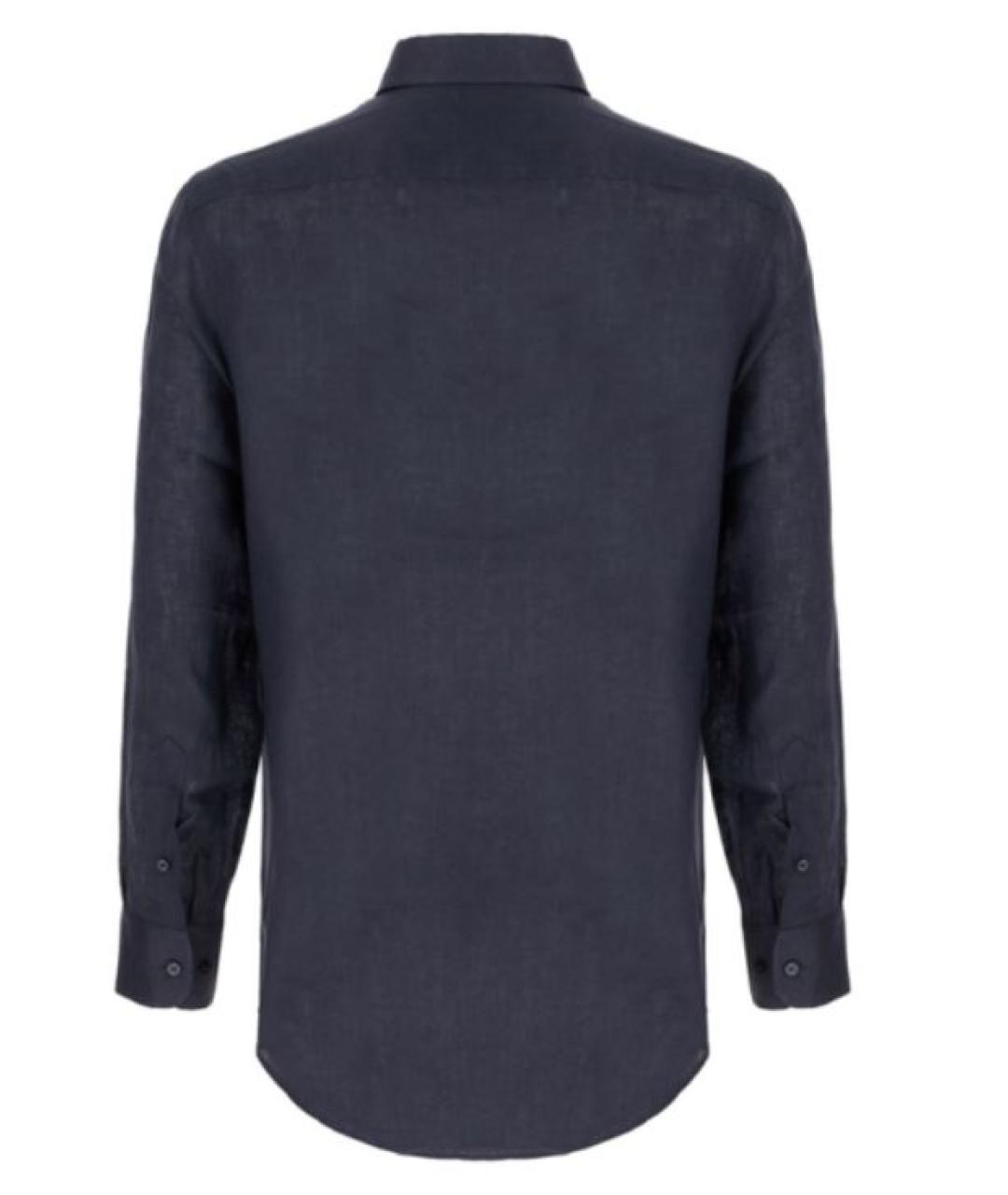 ETRO Темно-синяя хлопковая классическая рубашка, фото 2