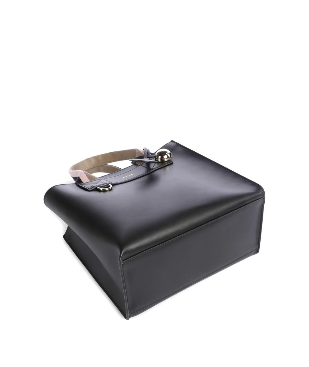 FURLA Черная кожаная сумка тоут, фото 4