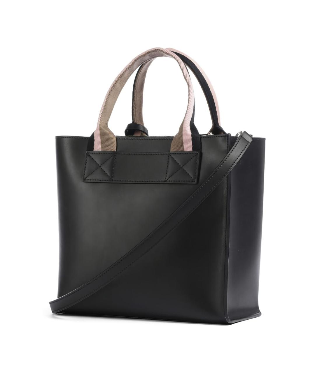 FURLA Черная кожаная сумка тоут, фото 5