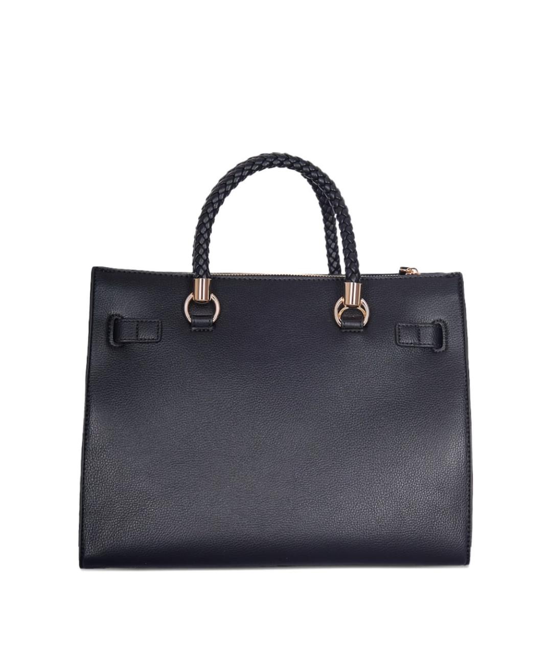 LIU JO Черная кожаная сумка тоут, фото 2