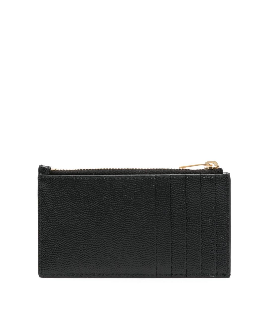 SAINT LAURENT Черный кожаный кошелек, фото 2