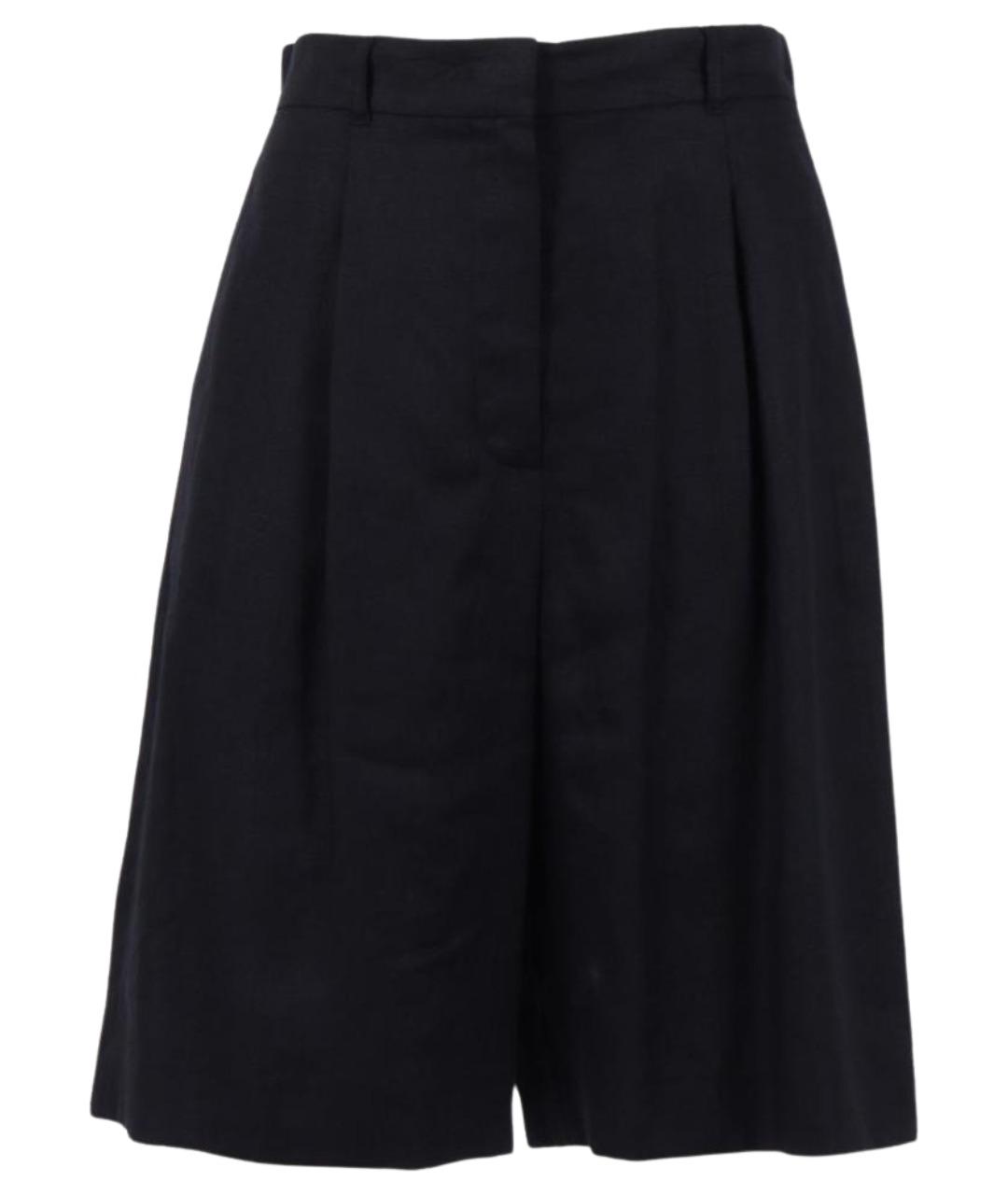 MAX MARA STUDIO Черные льняные шорты, фото 1