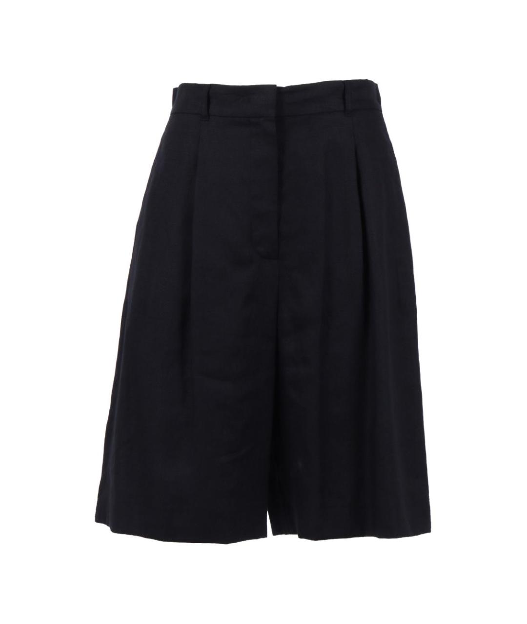 MAX MARA STUDIO Черные льняные шорты, фото 4