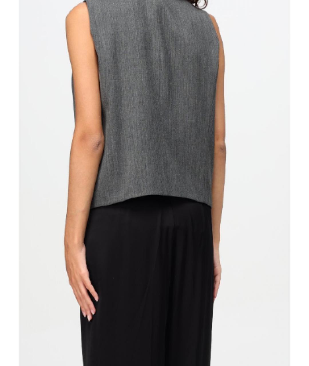 TWIN-SET Серый полиэстеровый жилет, фото 2