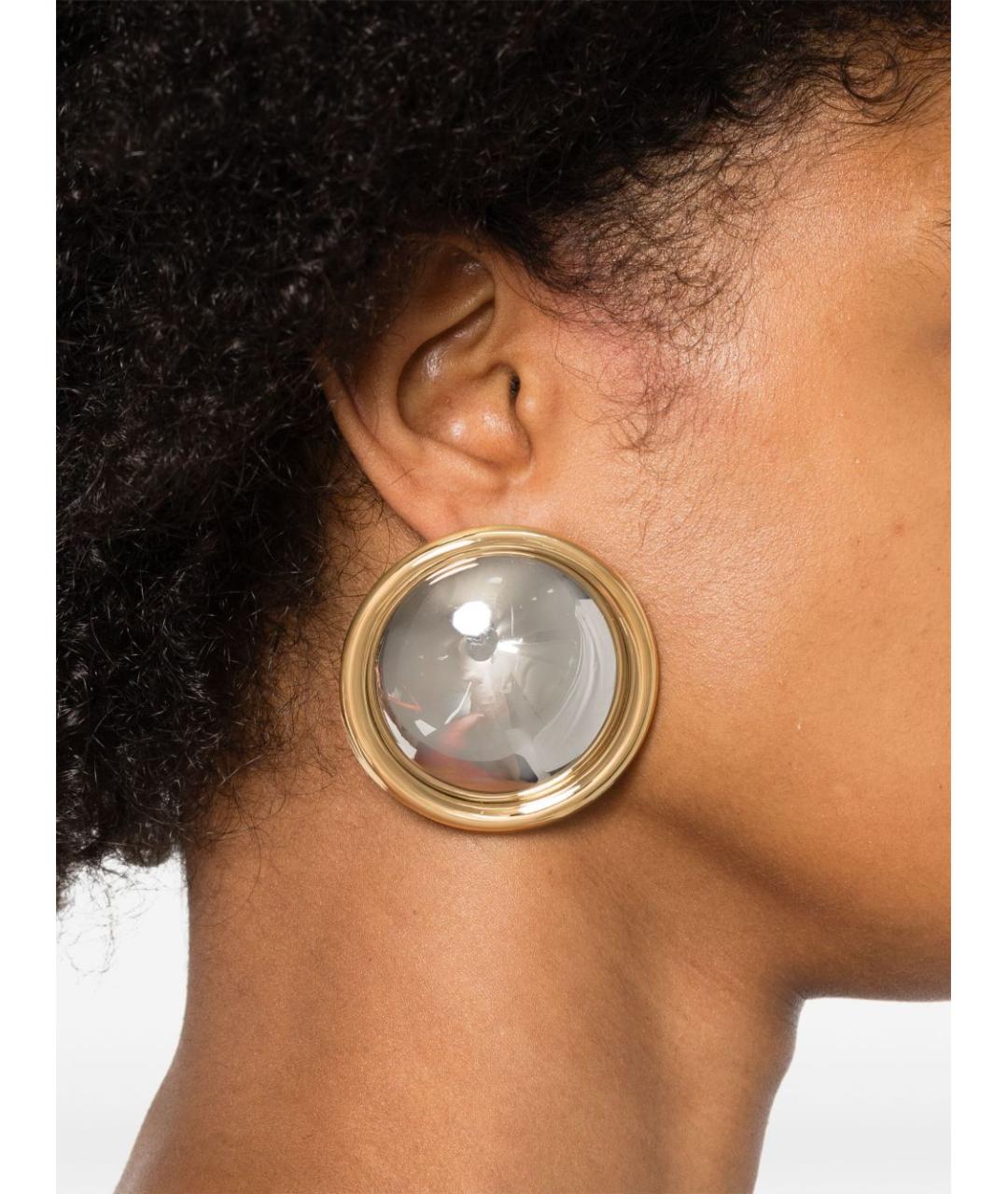 JACQUEMUS Золотые металлические серьги, фото 3