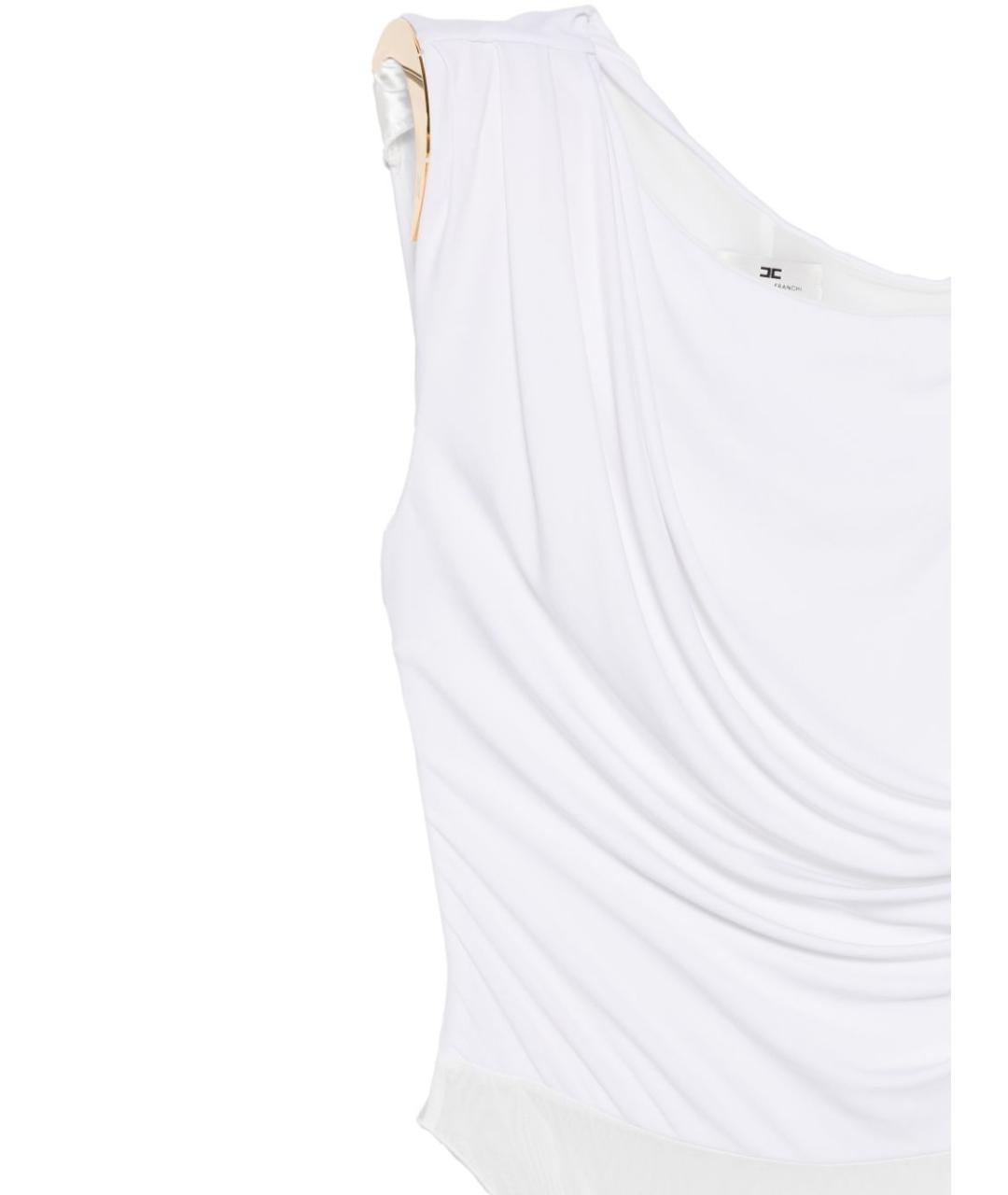 ELISABETTA FRANCHI Белое вискозное боди, фото 3