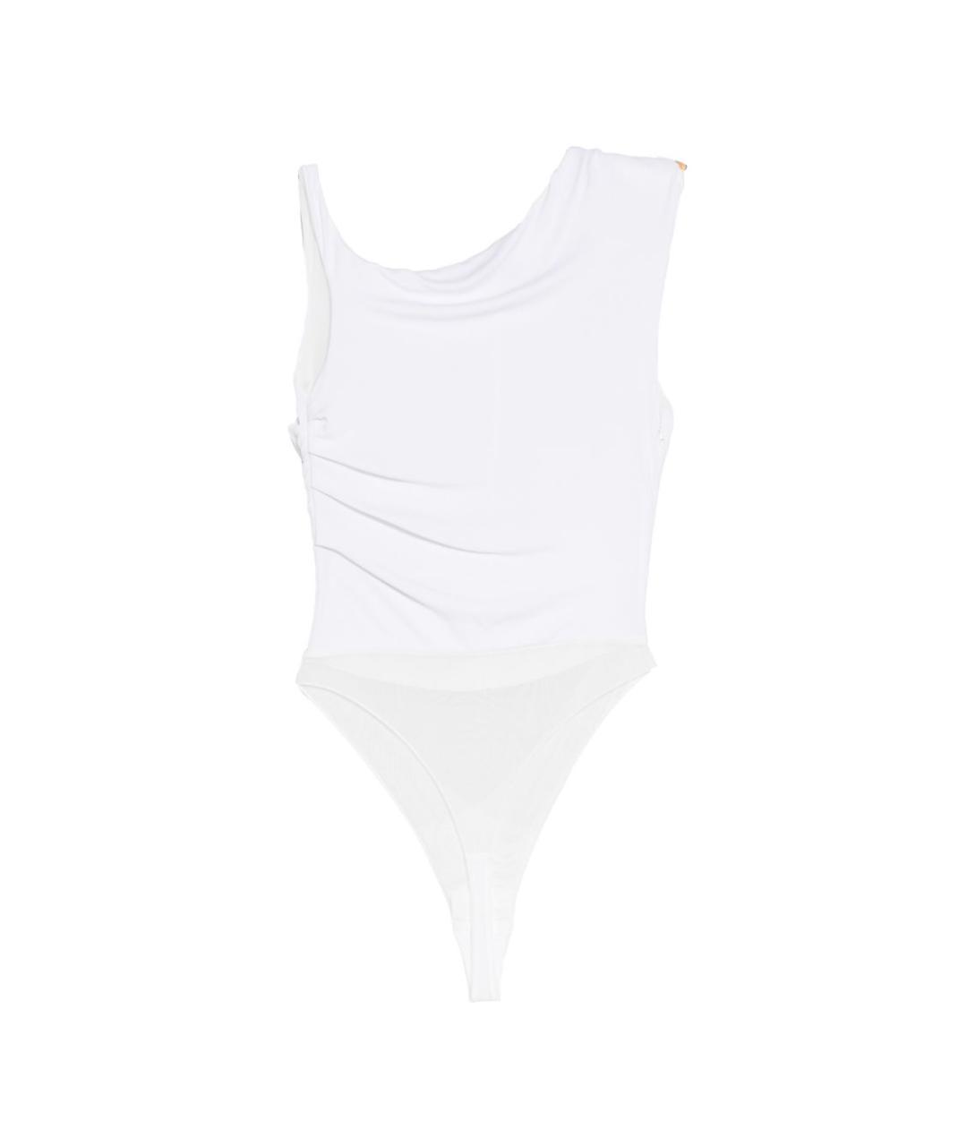 ELISABETTA FRANCHI Белое вискозное боди, фото 2