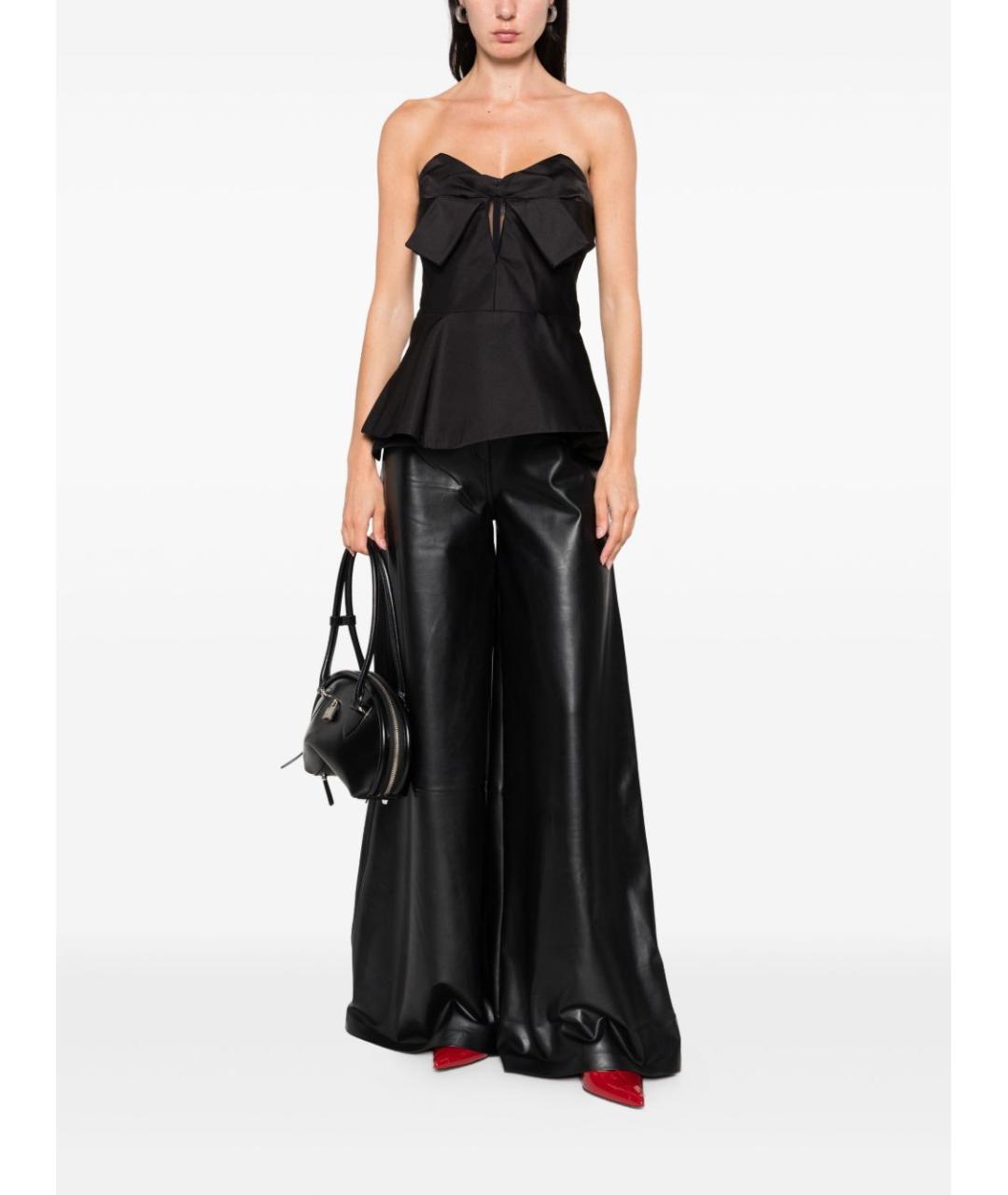 ALEXANDER MCQUEEN Черная шелковая блузы, фото 2