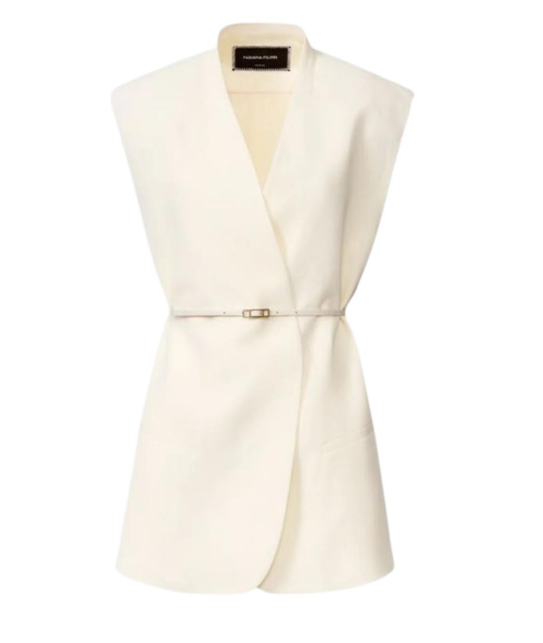 FABIANA FILIPPI Бежевый вискозный жилет, фото 5