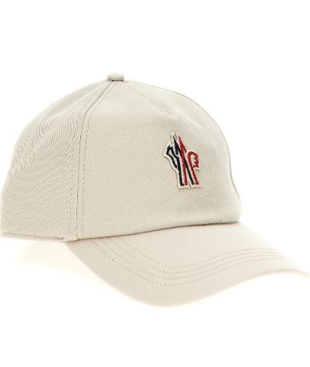 MONCLER GRENOBLE Белая хлопковая кепка, фото 2