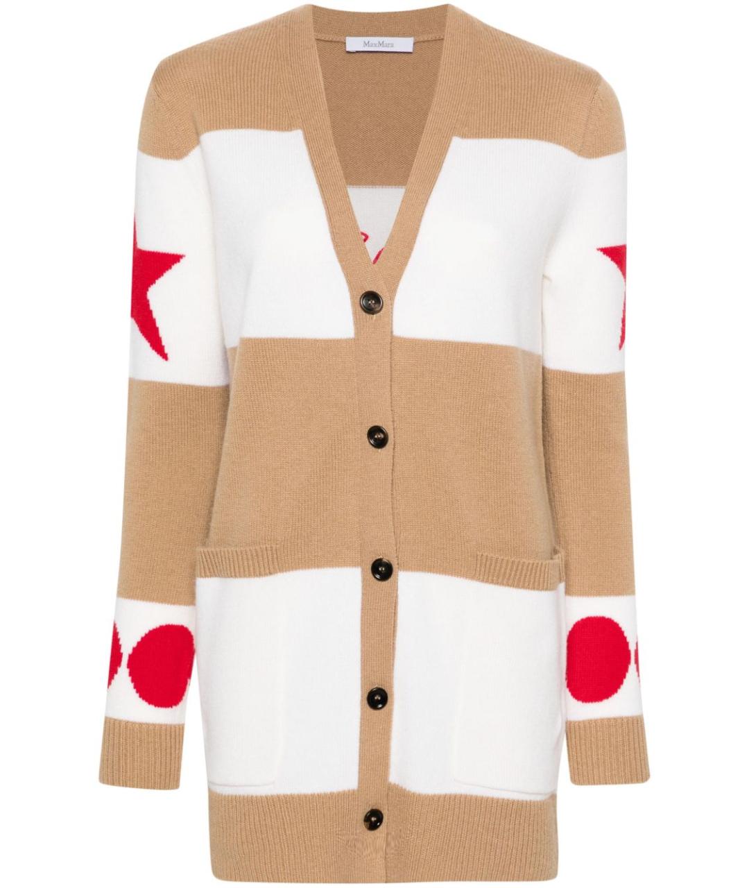 MAX MARA Мульти шерстяной кардиган, фото 1