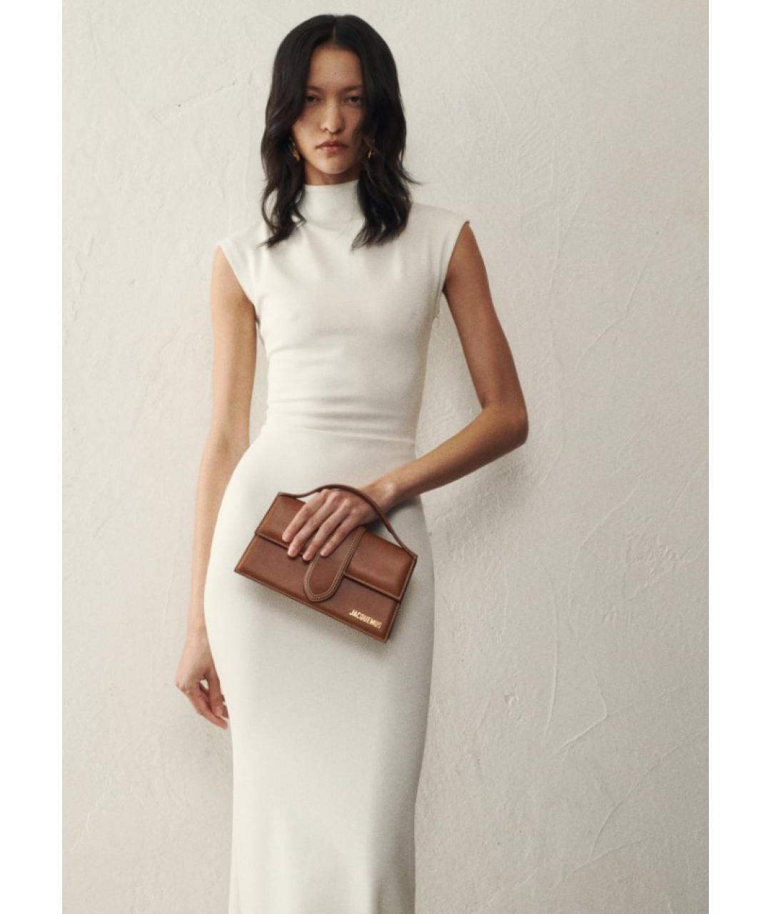 JACQUEMUS Коричневая кожаная сумка через плечо, фото 2