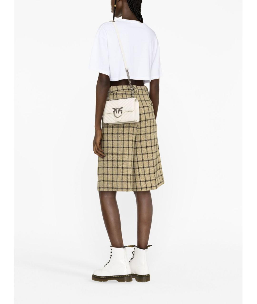 PINKO Белая кожаная сумка через плечо, фото 2