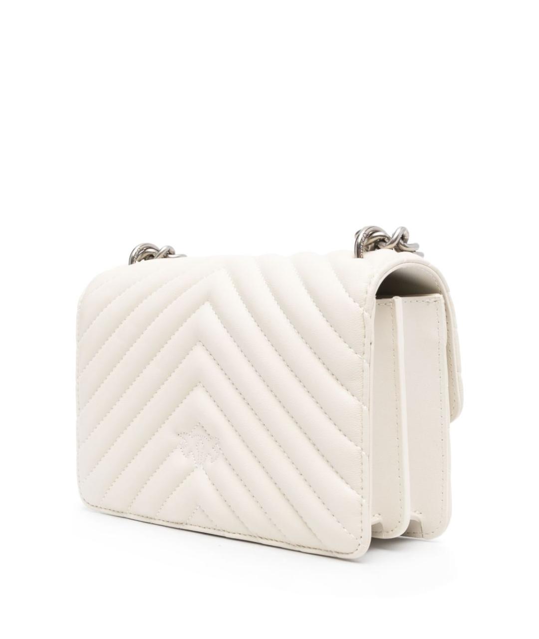 PINKO Белая кожаная сумка через плечо, фото 5