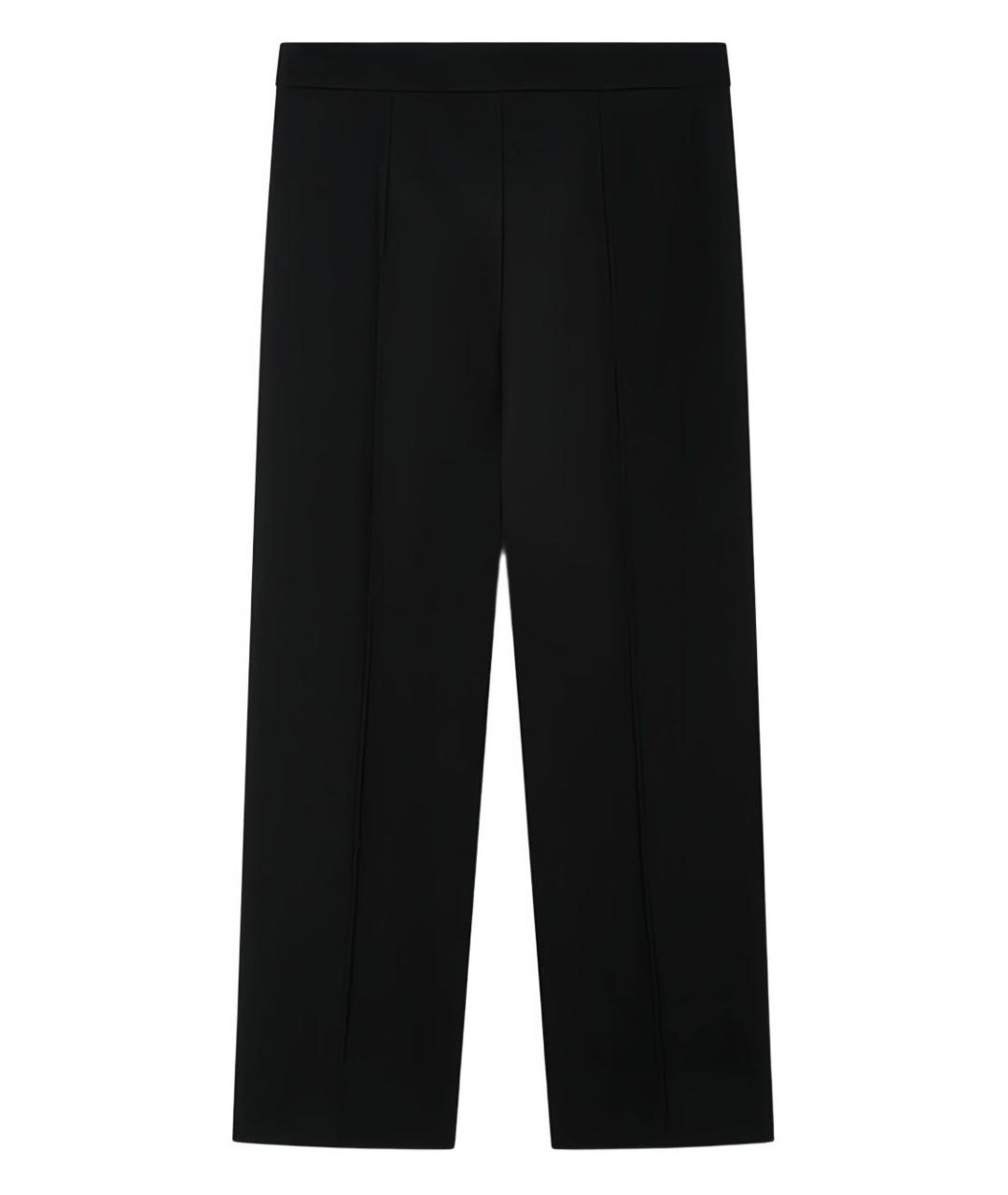 'S MAX MARA Черные хлопковые прямые брюки, фото 2