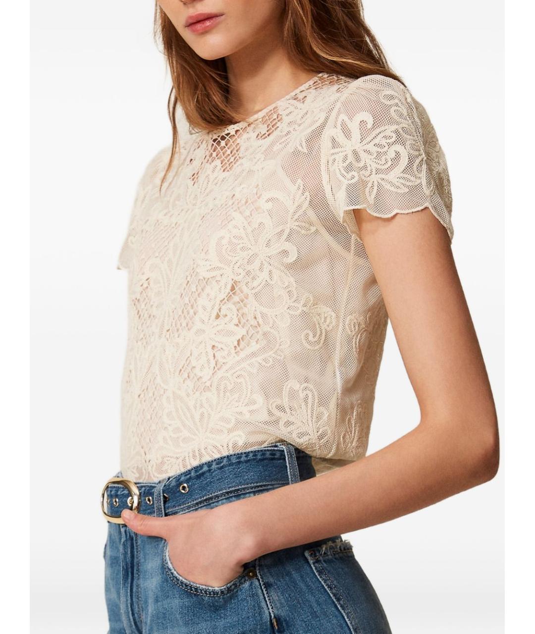 TWIN-SET Синие хлопковые шорты, фото 3