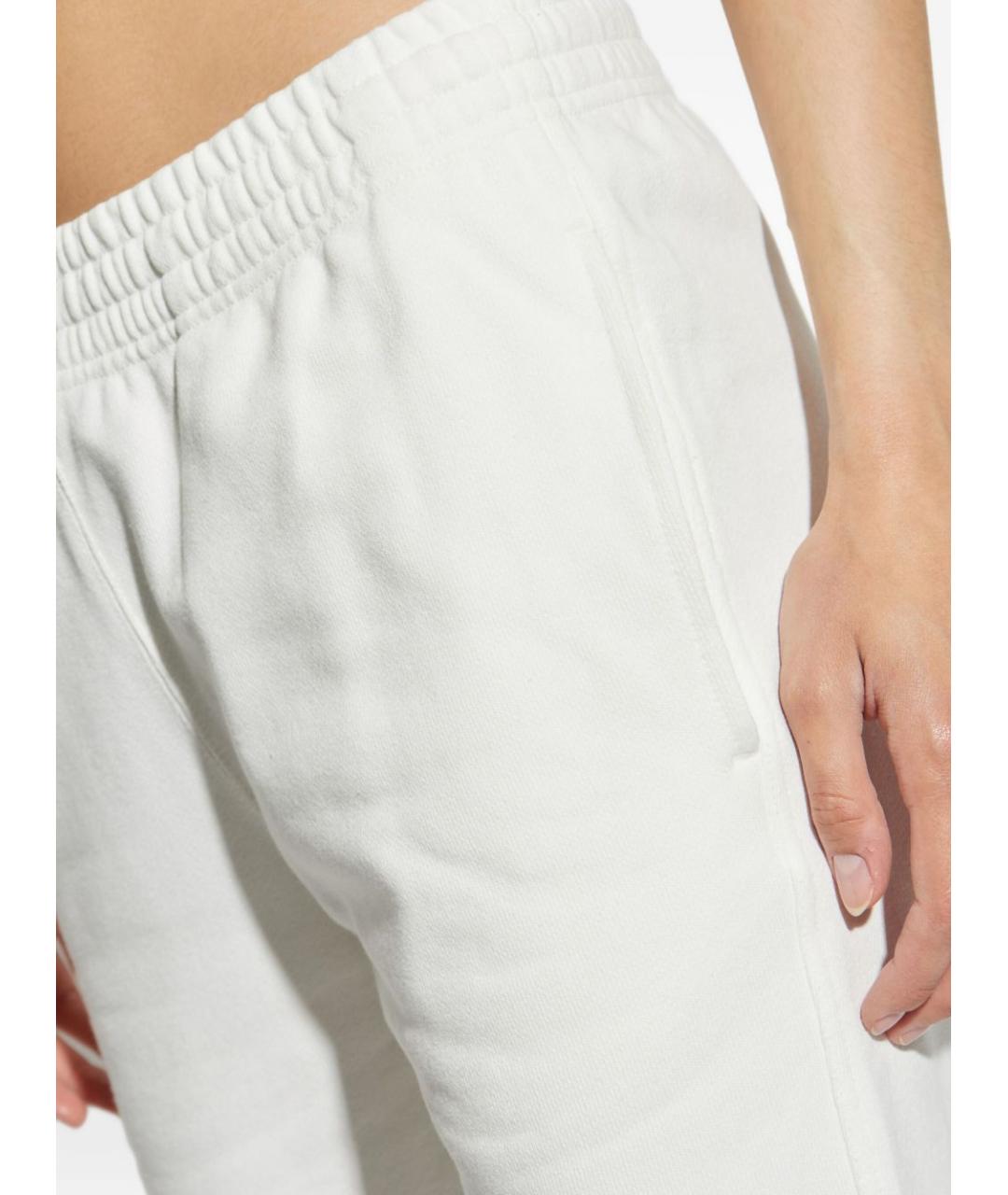 BURBERRY Белые хлопковые прямые брюки, фото 2