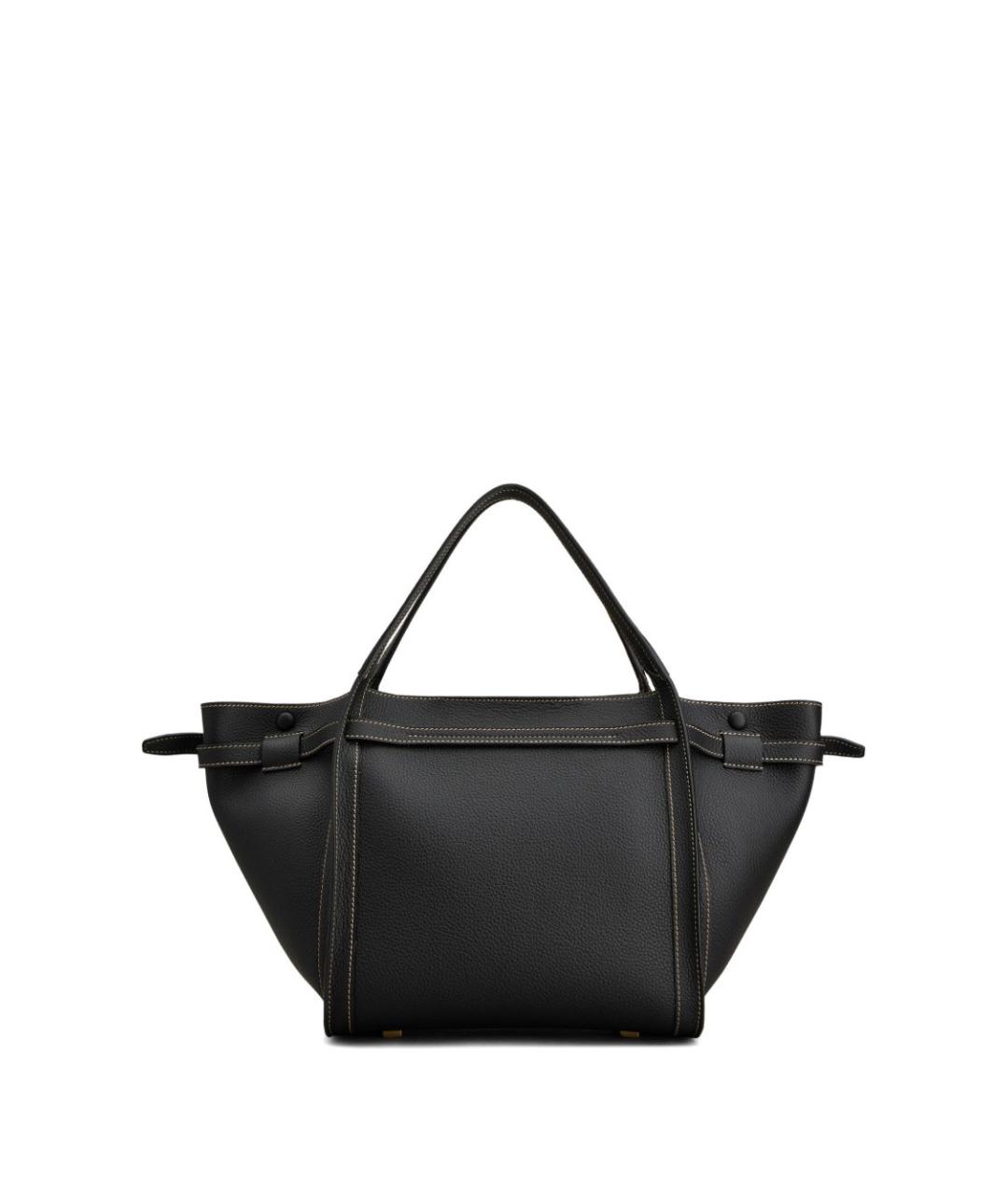 TOD'S Черная кожаная сумка тоут, фото 3