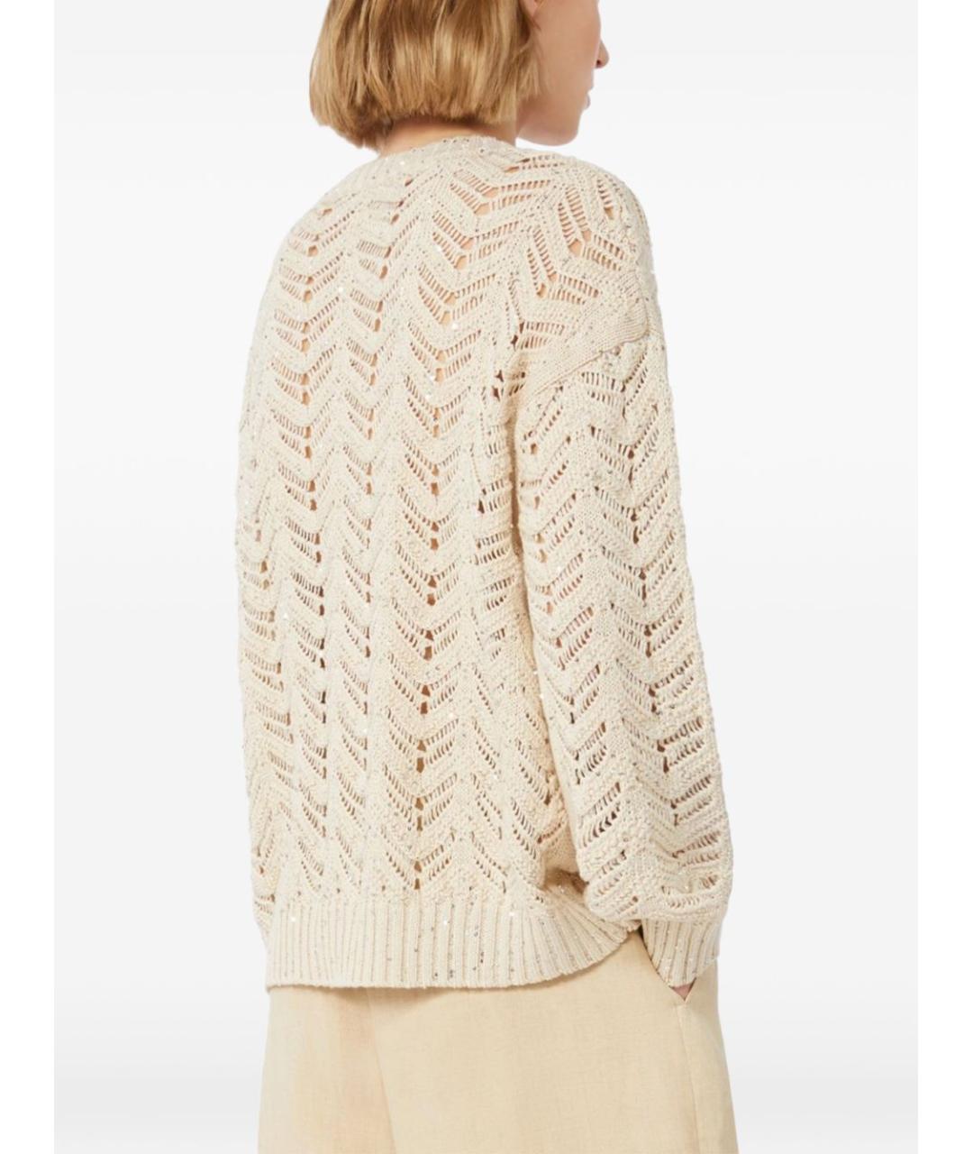 MAX MARA STUDIO Бежевый джемпер / свитер, фото 3