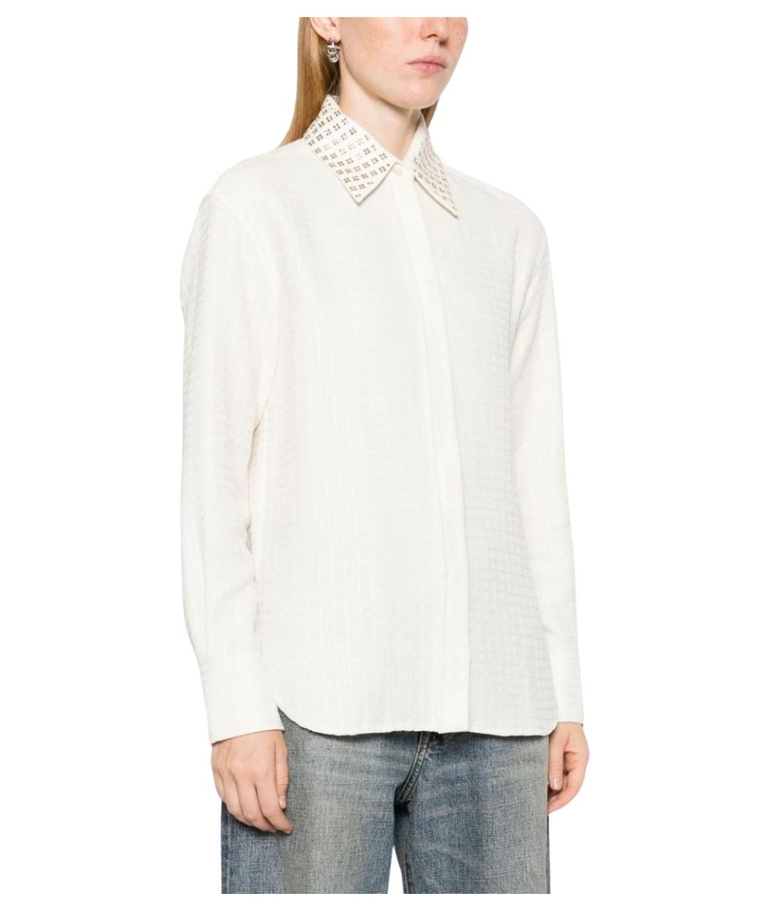 GOLDEN GOOSE DELUXE BRAND Белая хлопковая рубашка, фото 2