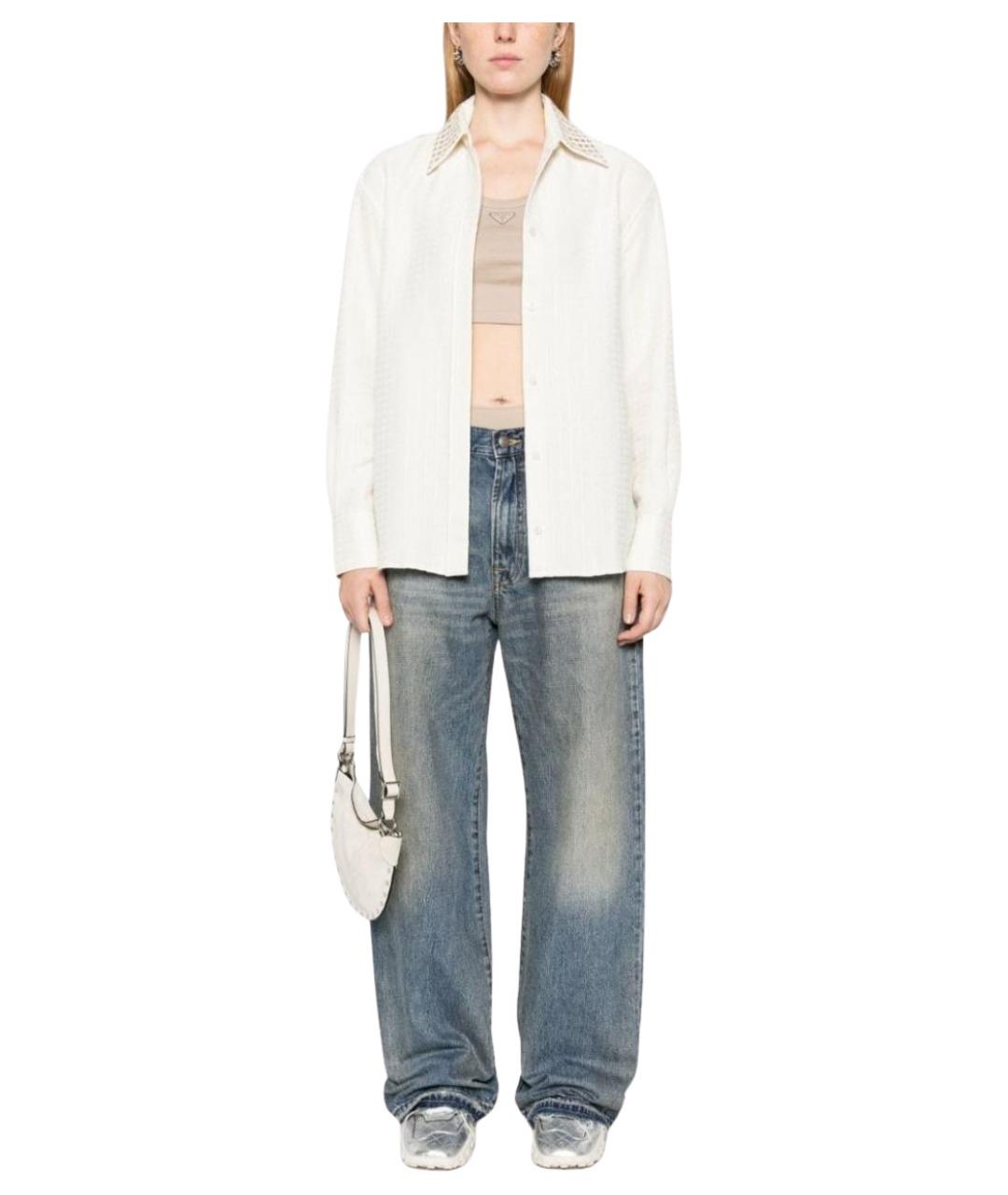 GOLDEN GOOSE DELUXE BRAND Белая хлопковая рубашка, фото 5