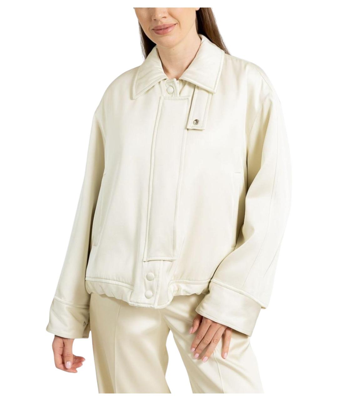 JIL SANDER Бежевая вискозная куртка, фото 1