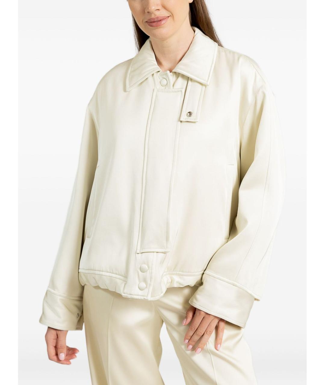 JIL SANDER Бежевая вискозная куртка, фото 6