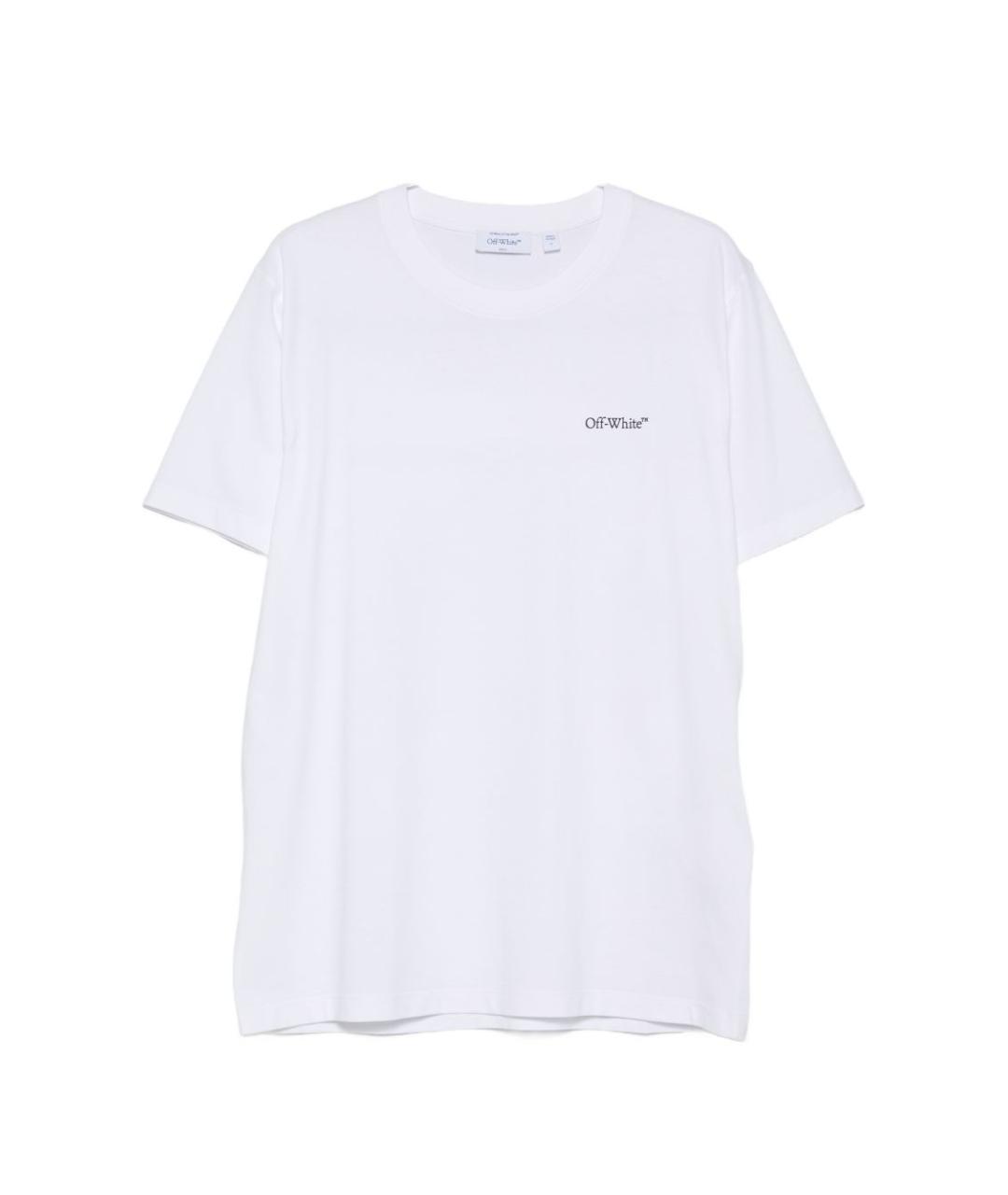 OFF-WHITE Белая хлопковая футболка, фото 1