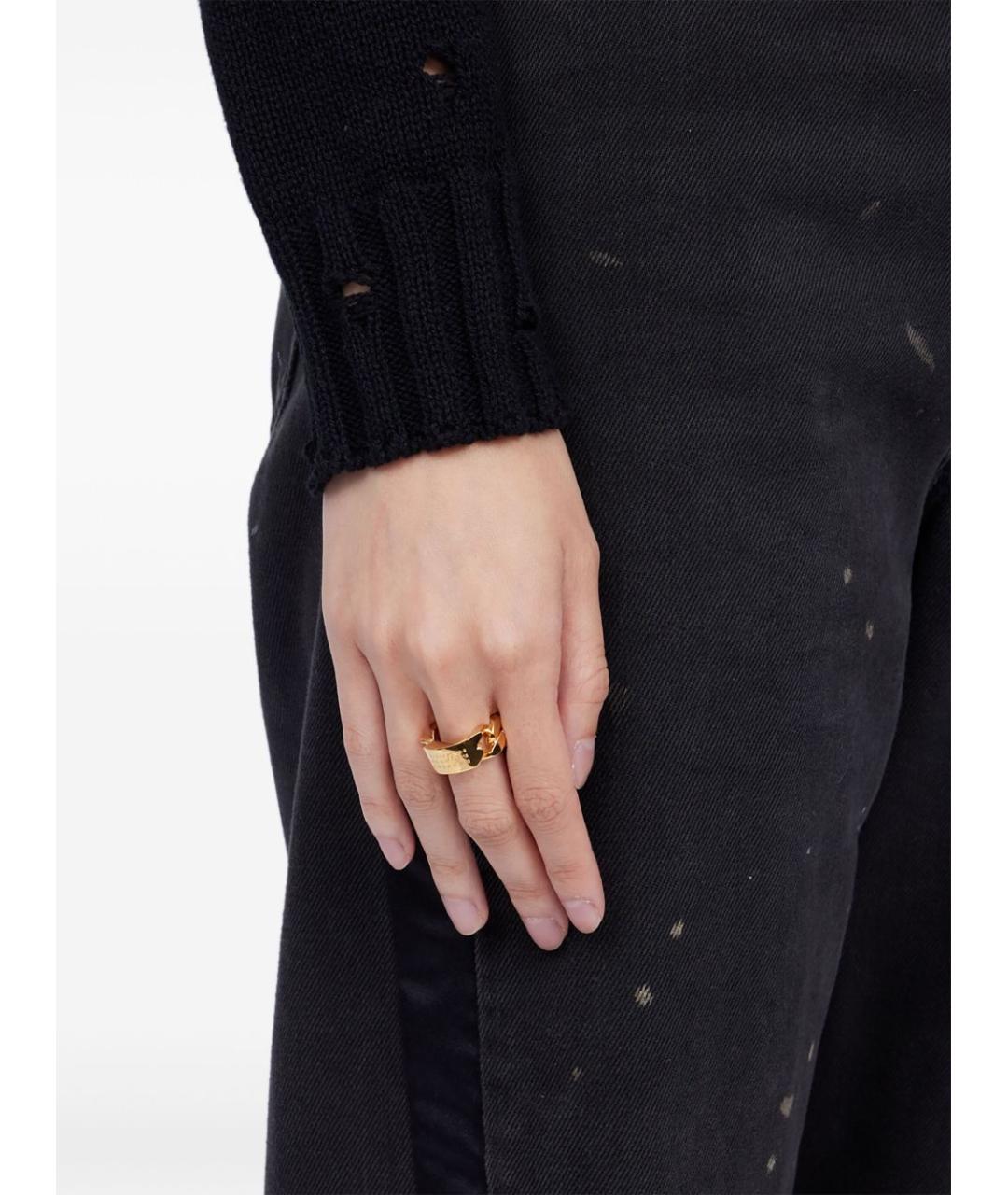 MM6 MAISON MARGIELA Золотое металлическое кольцо, фото 5