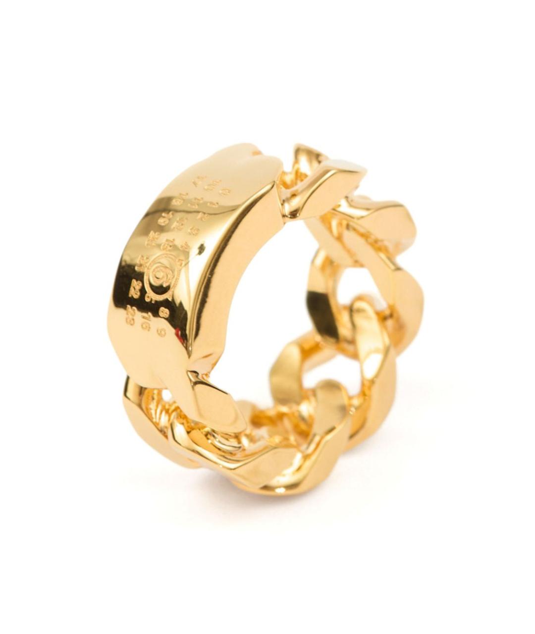 MM6 MAISON MARGIELA Золотое металлическое кольцо, фото 4