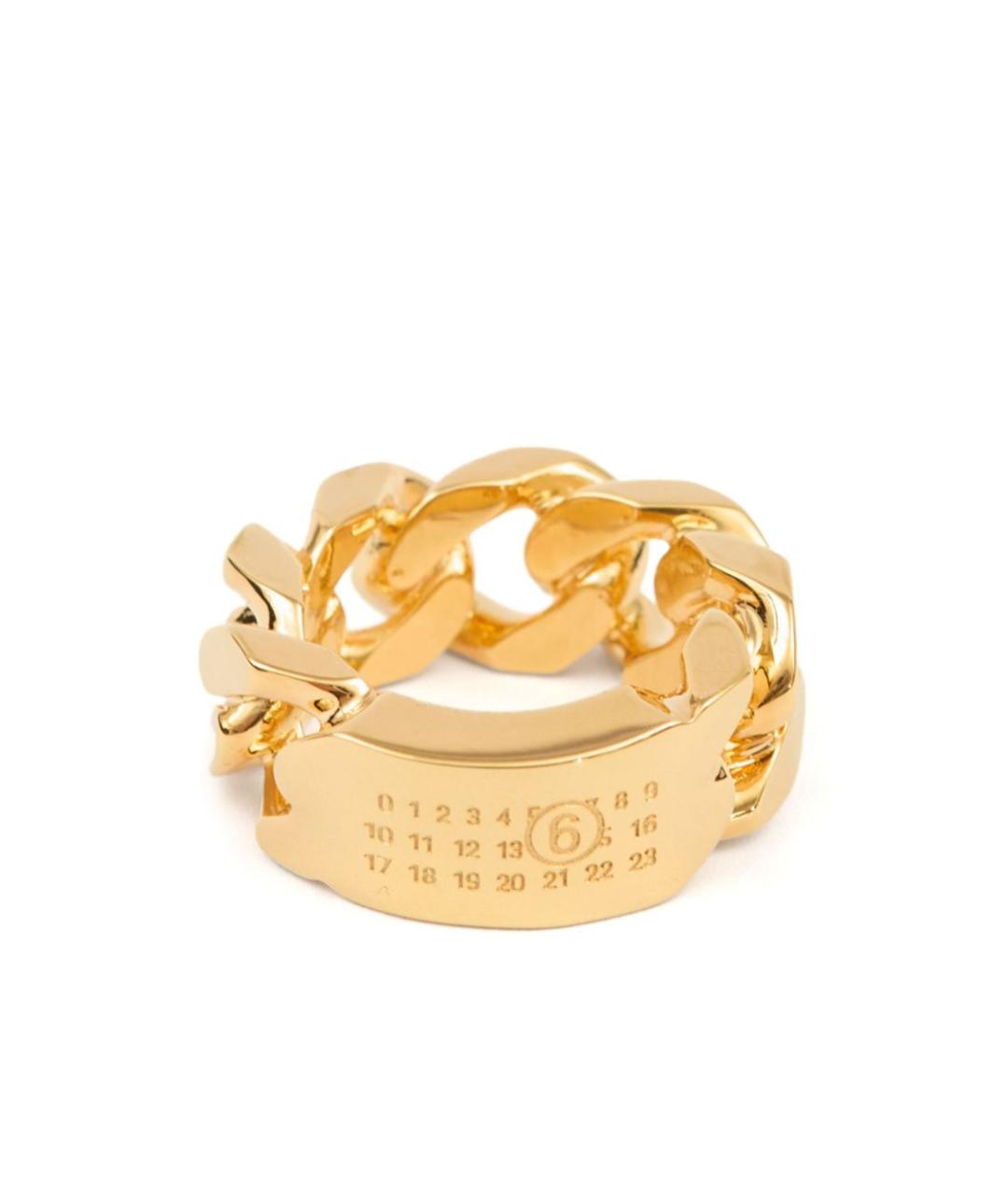 MM6 MAISON MARGIELA Золотое металлическое кольцо, фото 3