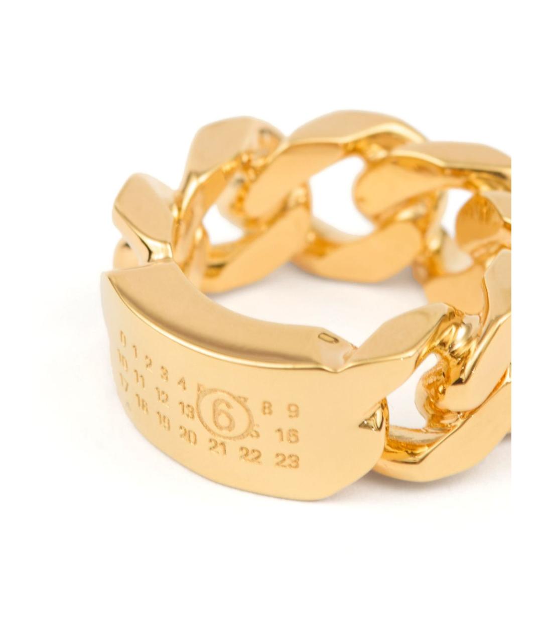 MM6 MAISON MARGIELA Золотое металлическое кольцо, фото 6