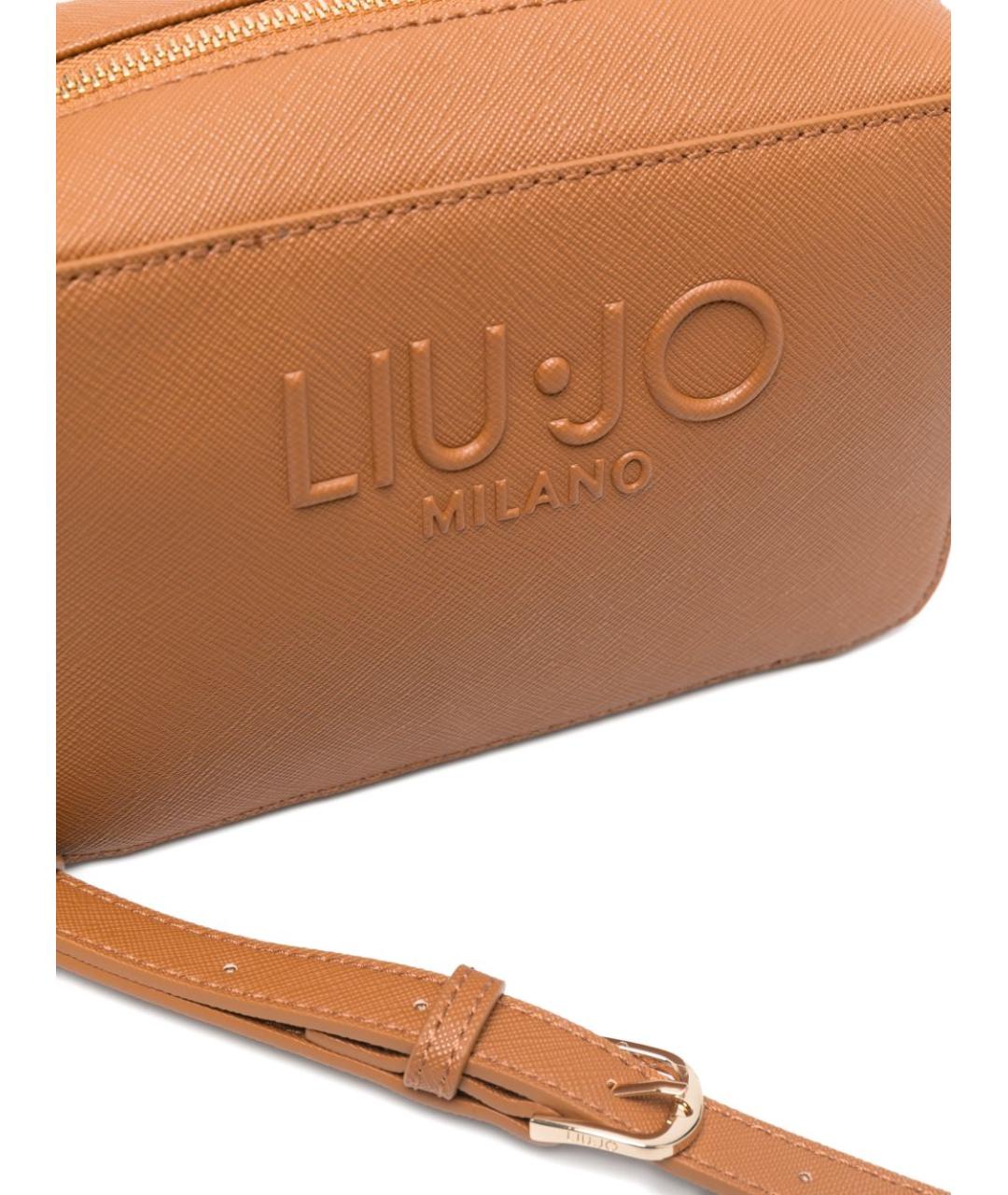 LIU JO Коричневая сумка через плечо из искусственной кожи, фото 4