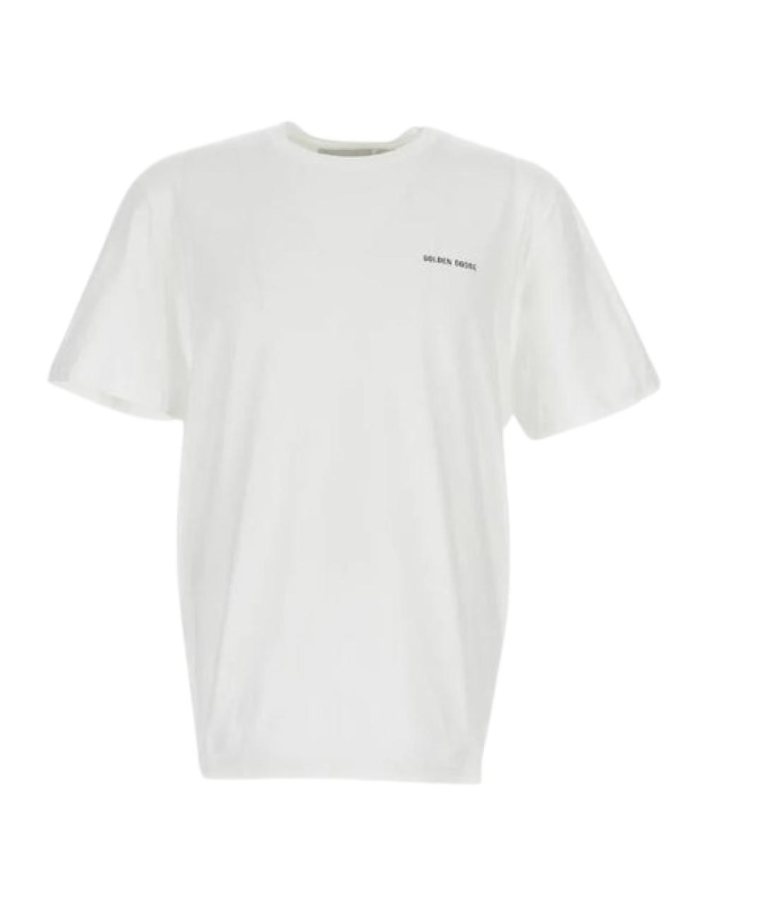 GOLDEN GOOSE DELUXE BRAND Белая хлопковая футболка, фото 1
