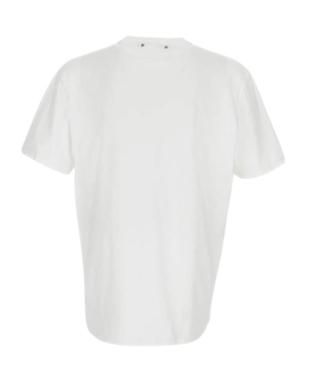 GOLDEN GOOSE DELUXE BRAND Белая хлопковая футболка, фото 2